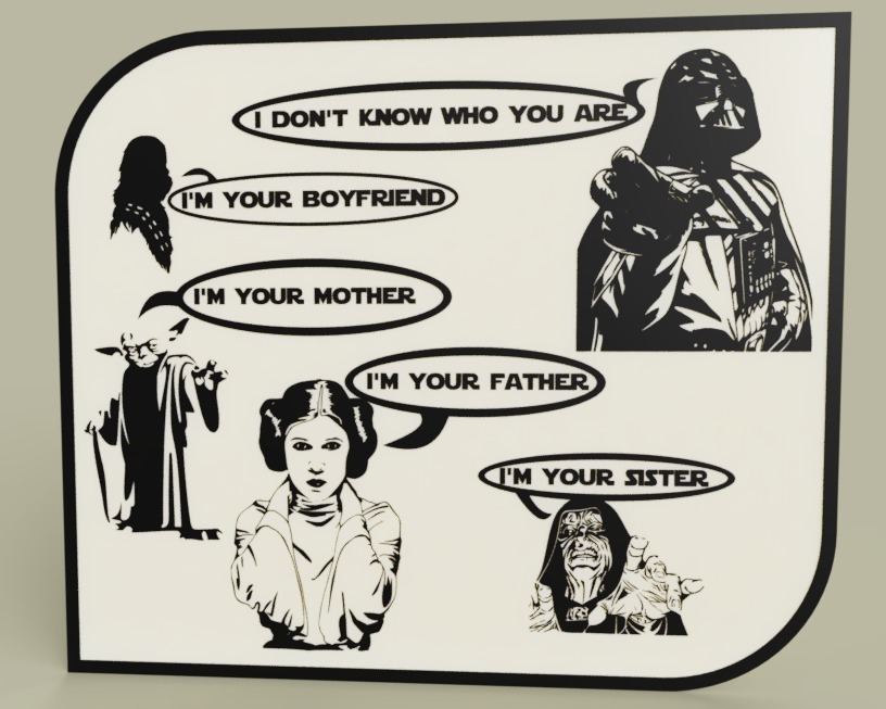 StarWars - Darth Vader - Chewbacca - Yoda - Leia - Emperor- Luke nightmare