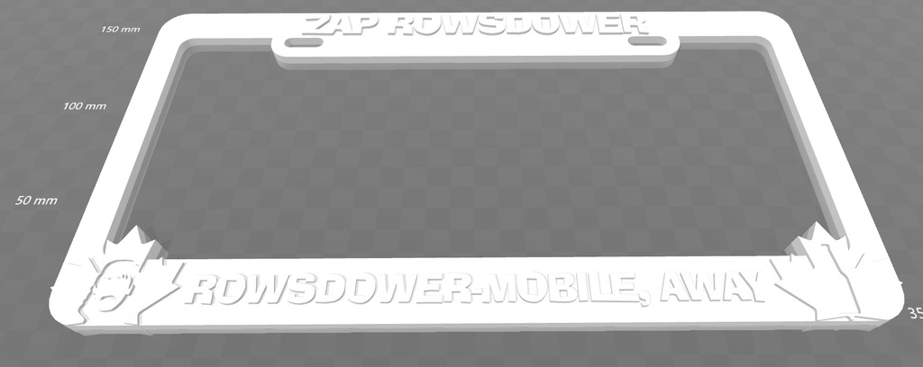 Zap Rowsdower - Rowsdower-Mobile Away, License Plate Frame, MST3K