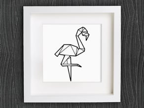 Customizable Origami Flamingo