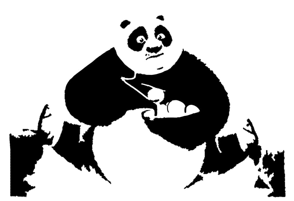 Kung Fu Panda stencil