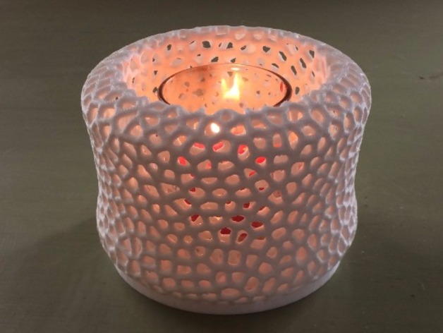 Voronoi LED tealight shade