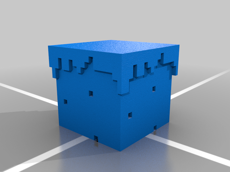 Untextured Minecraft Grass Block
