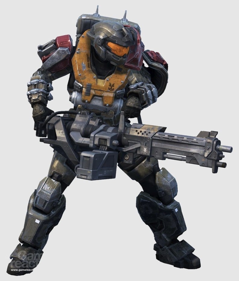 Halo Reach - Noble 5 - Jorge-052 - Mark 5 armor set including Helmet and M247 Large Machine Gun
