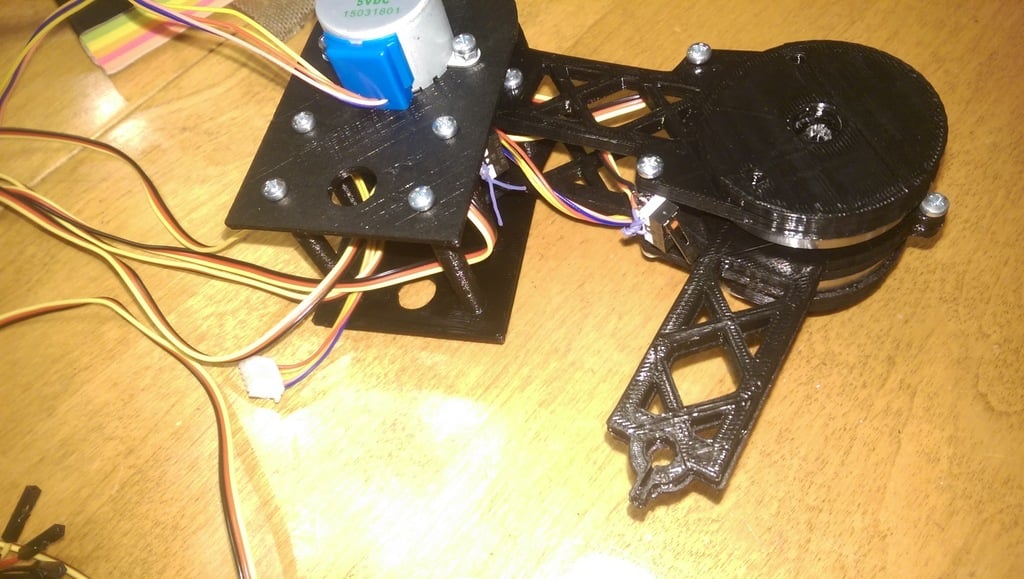Inexpensive SCARA arm (2D) w/ 28BYJ-48 steppers