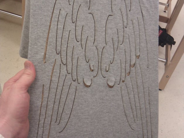 Angel wing laser cut shirt