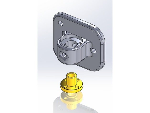Z-Axis Holder for Flanged M8 Brass Nut -Scalar S 3D Printer Upgrade