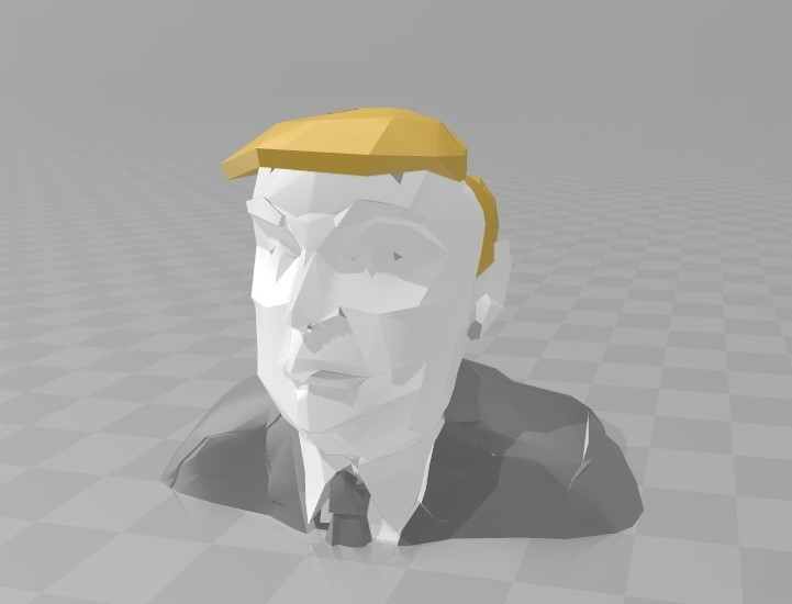 tissue box case in the shape of President Trump.