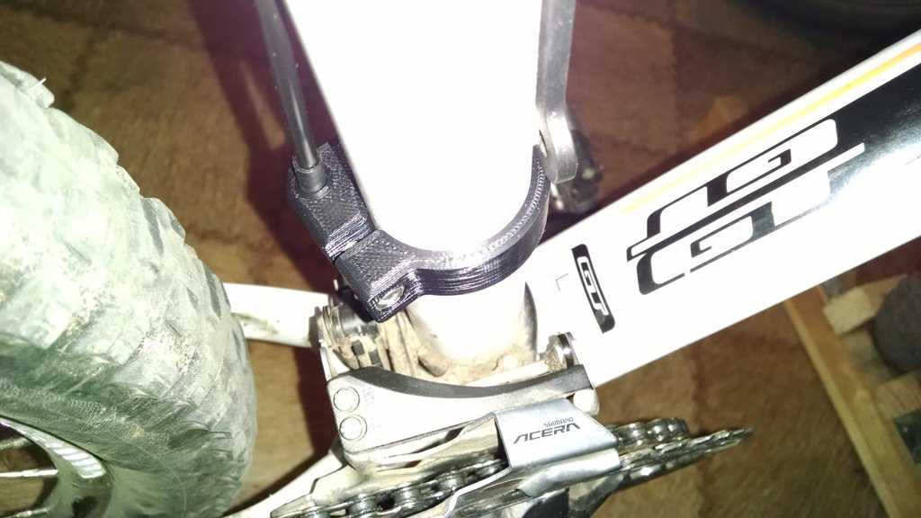 Bicycle front derailleur cable support/ending