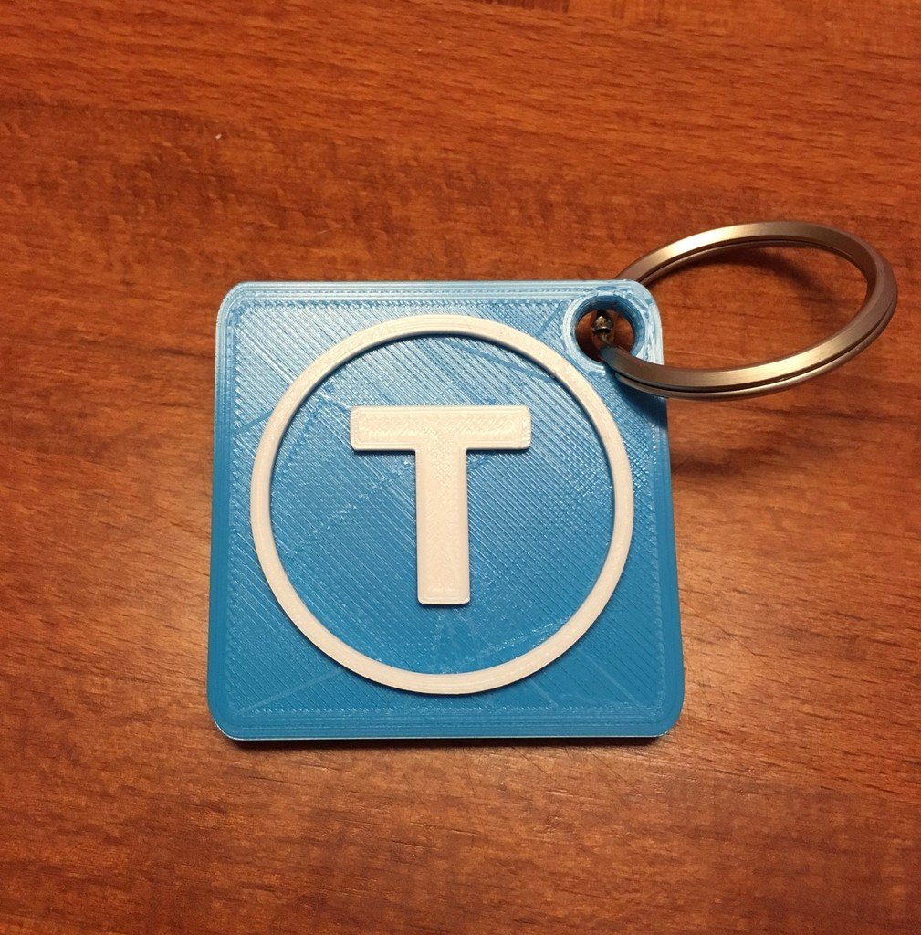 Thingiverse Logo Keychain (2colors)