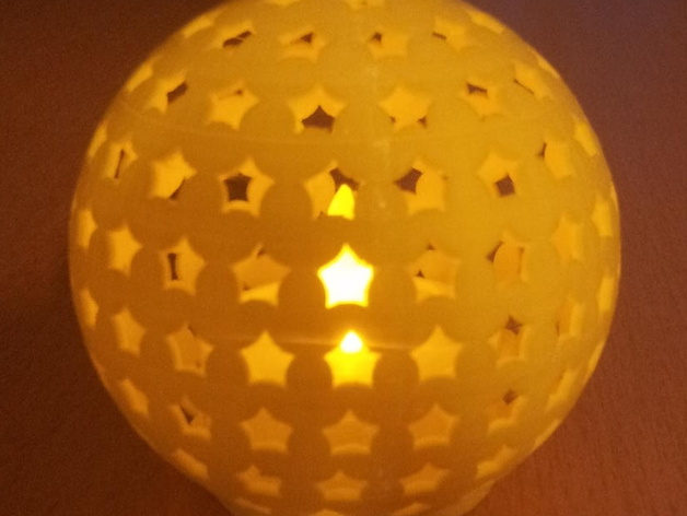 Parameterized Christmas Ball Ornament W Led Candle Holder