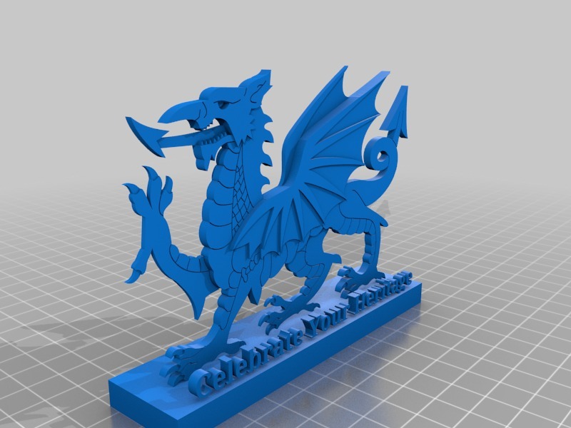 Welsh Dragon w/stand and Celebrate Your Heritage