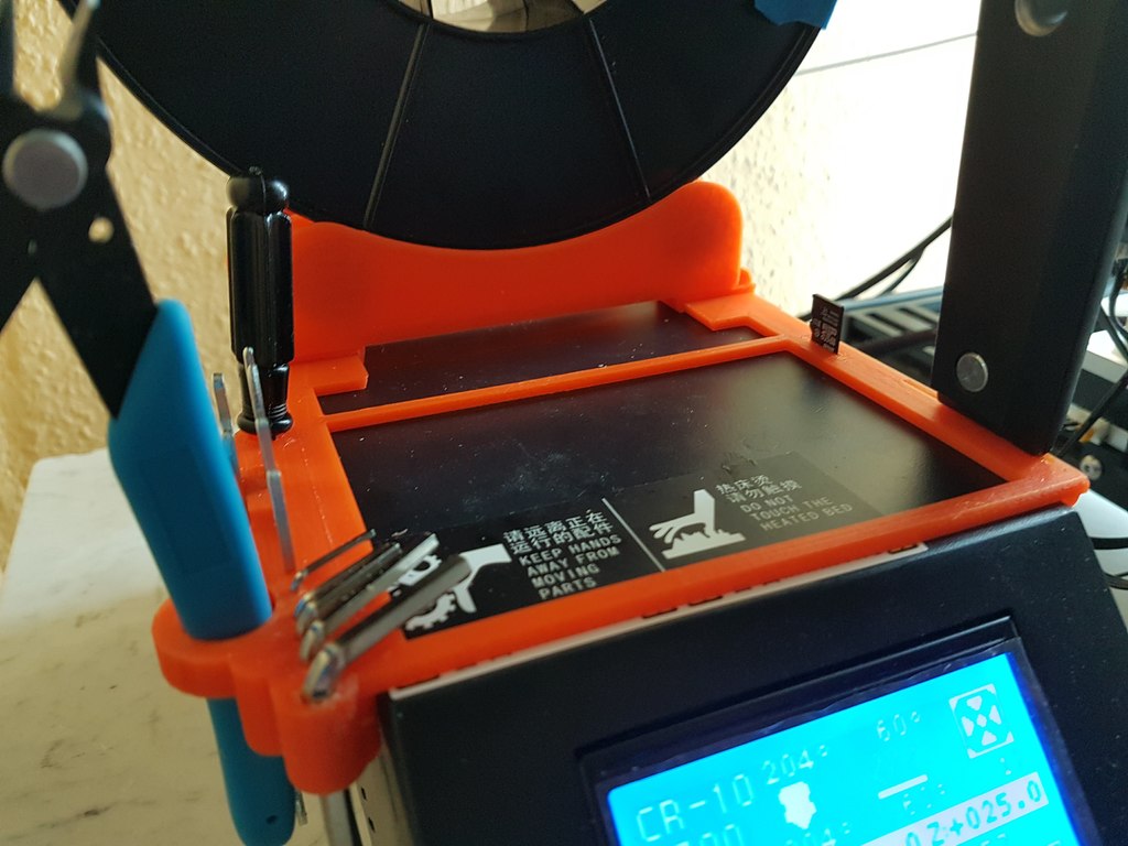 Adjustable rail for TUSH Spool Holder CR-10 with Toolholder