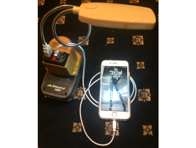 USB Power Bank for Ryobi 18v One+ battery