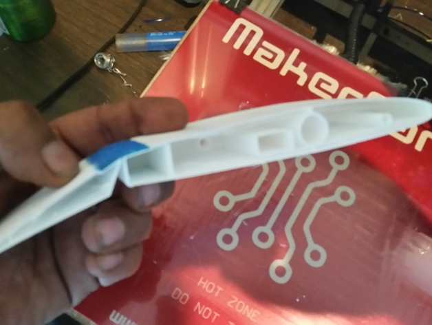 3D printed UAV wing with printed hinge