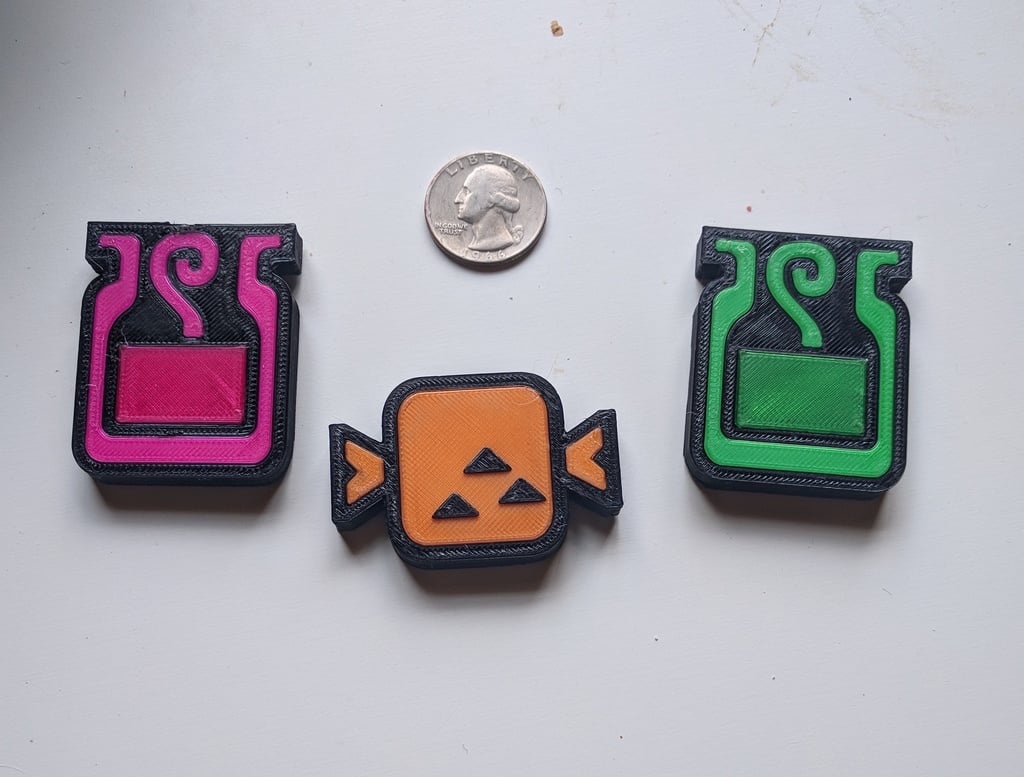 Monster Hunter Icon Magnets Potion and Meat
