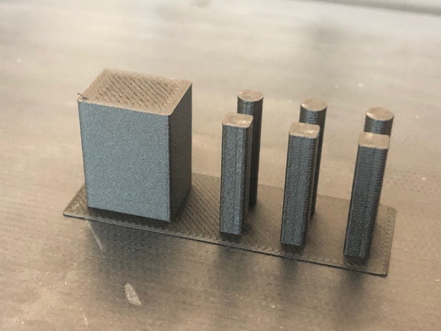 Pillar test for 3D printer calibration