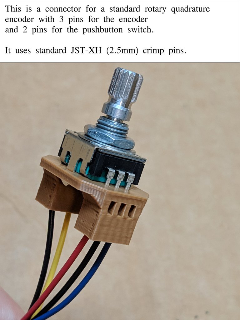 Connector For Rotary Encoder using JST-XH crimp pins