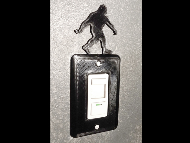 Sasquatch light switch cover