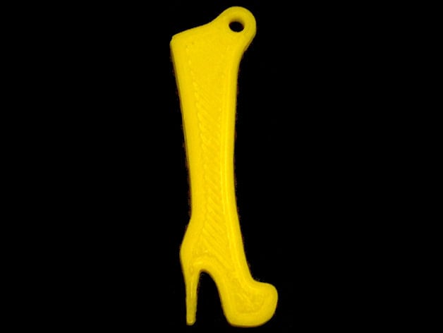 High heel boot keychains/earrings with Solidworks 2014 Source