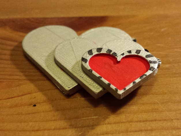 Hearts pendants for 3 friends