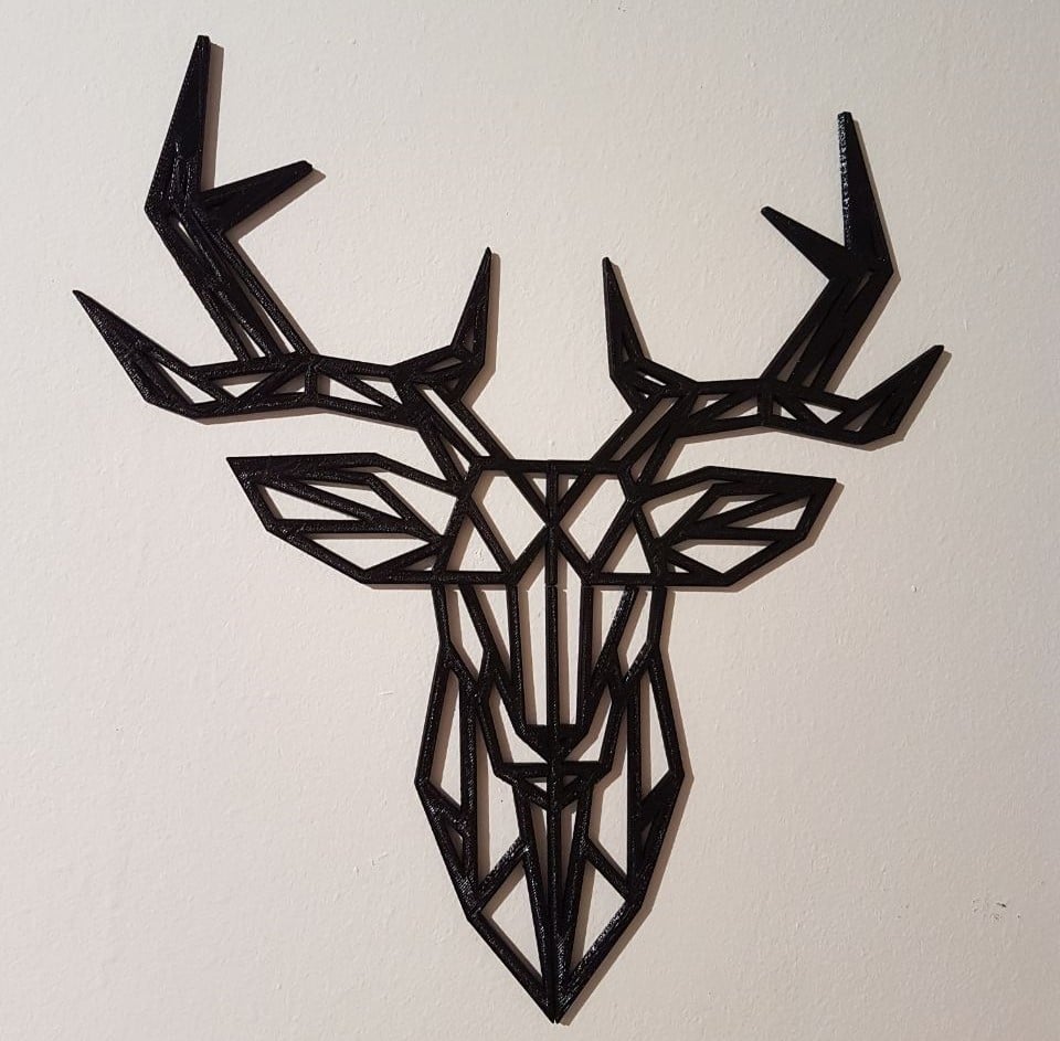 Geometric Deer Wall Sculpture
