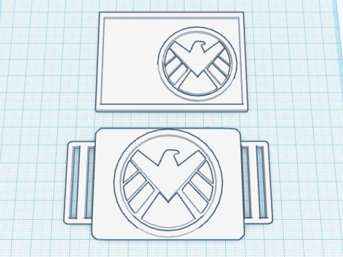 S.H.I.E.L.D. buckle and ID card