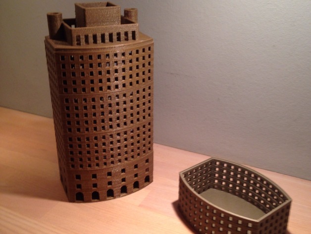Decorative skyscraper can be used to store small items