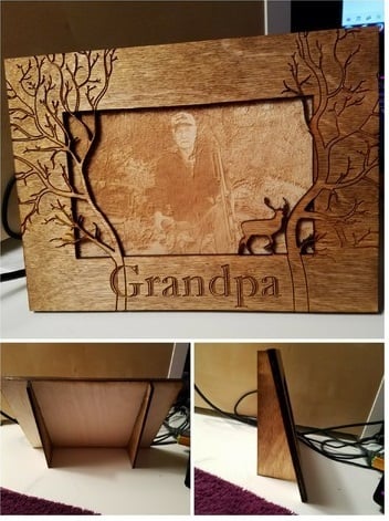 Laser Cut Father's Day Forest Frame