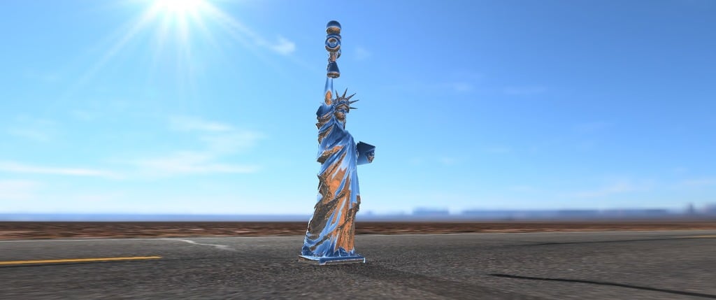 the statue of Liberty　＆　kendama