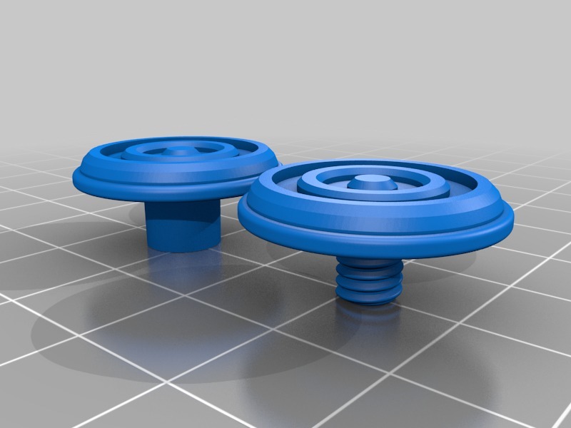 Spinner Cap threaded with rims for grip