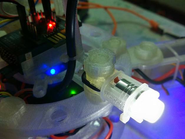 LED mount for Full 3D Print Y6 HexaCopter Flame