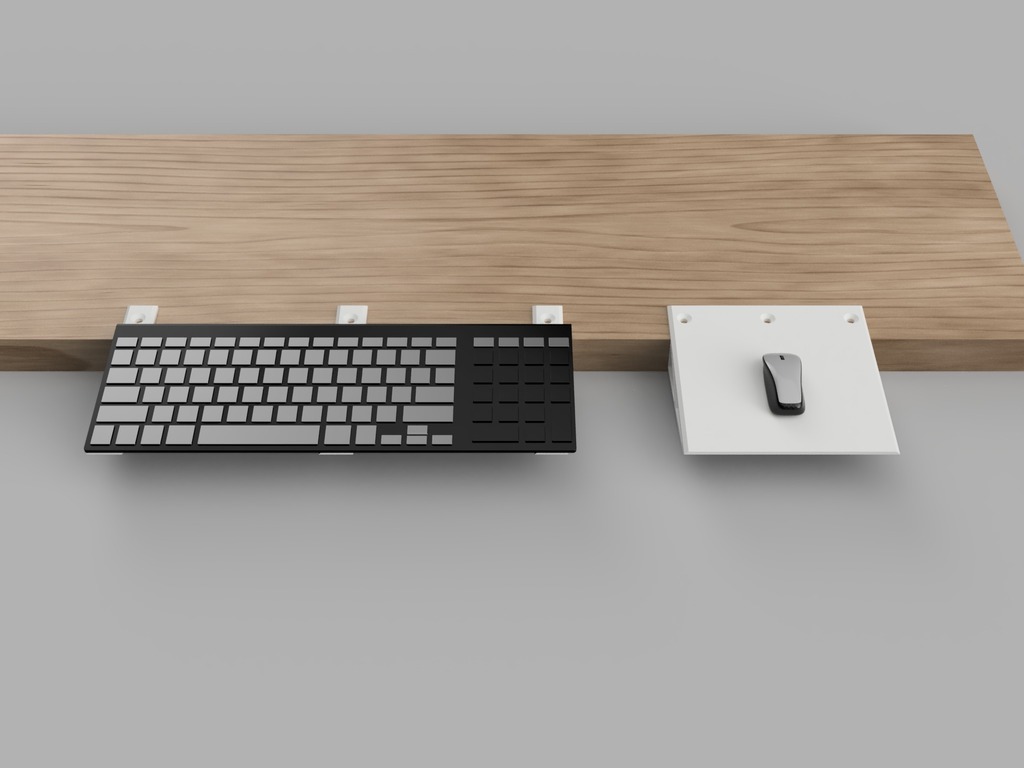 Keyboard and mouse tableside shelf