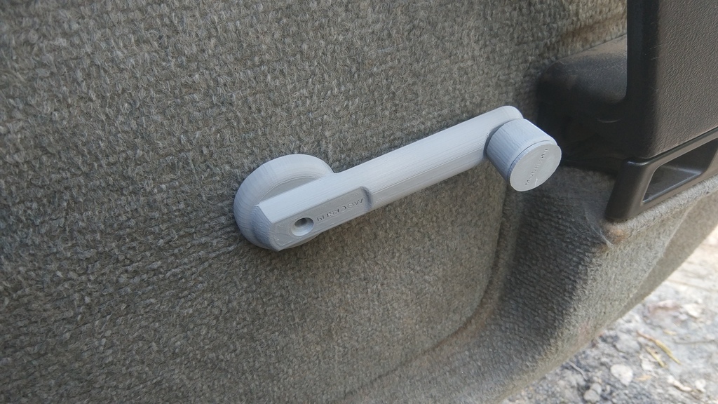the window regulator handle in the car