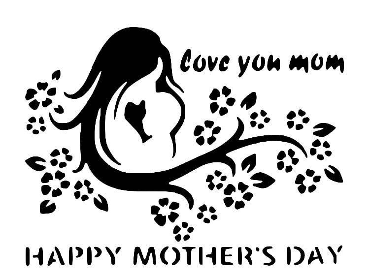 Mother's day stencil