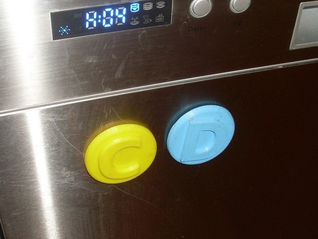 Clean and Dirty magnetic labels for the dish washer