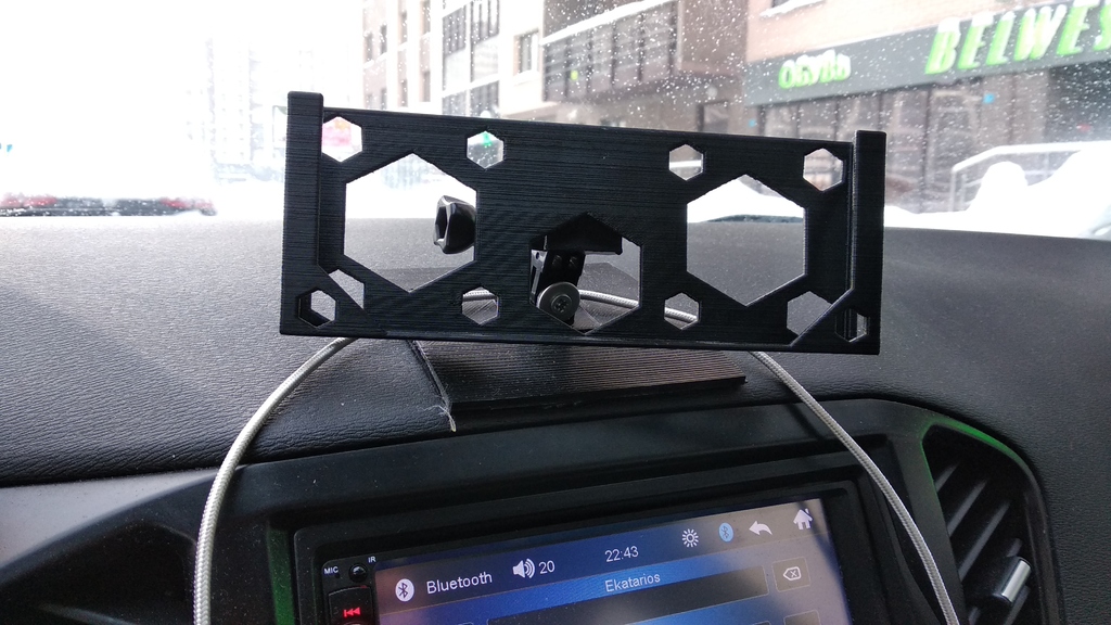 Universal phone holder for GoPro platform (in car)