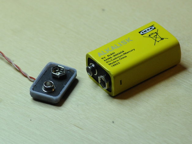 Cap for DIY 9V battery clip