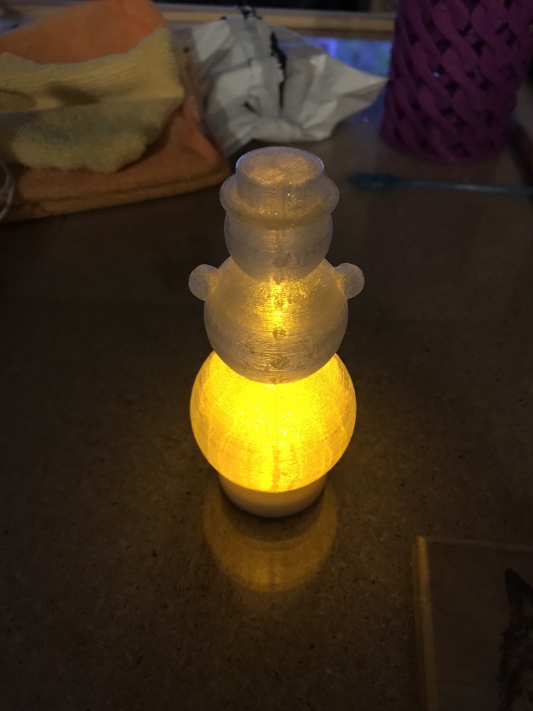Snowman tea light