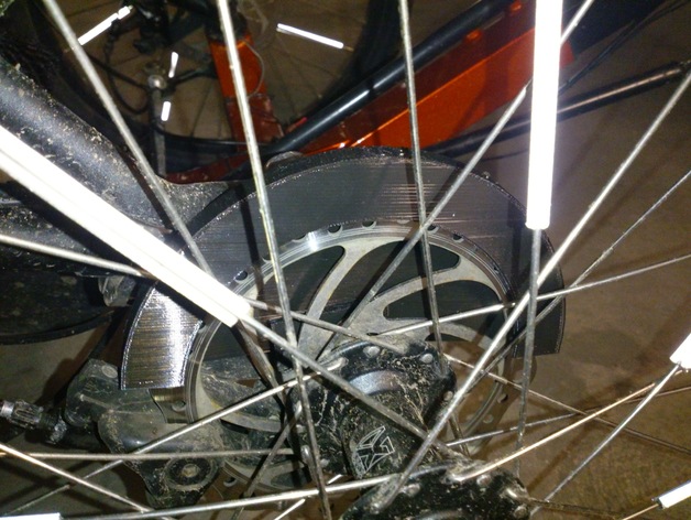 Disk brake spray and dirt protection for KMX trike