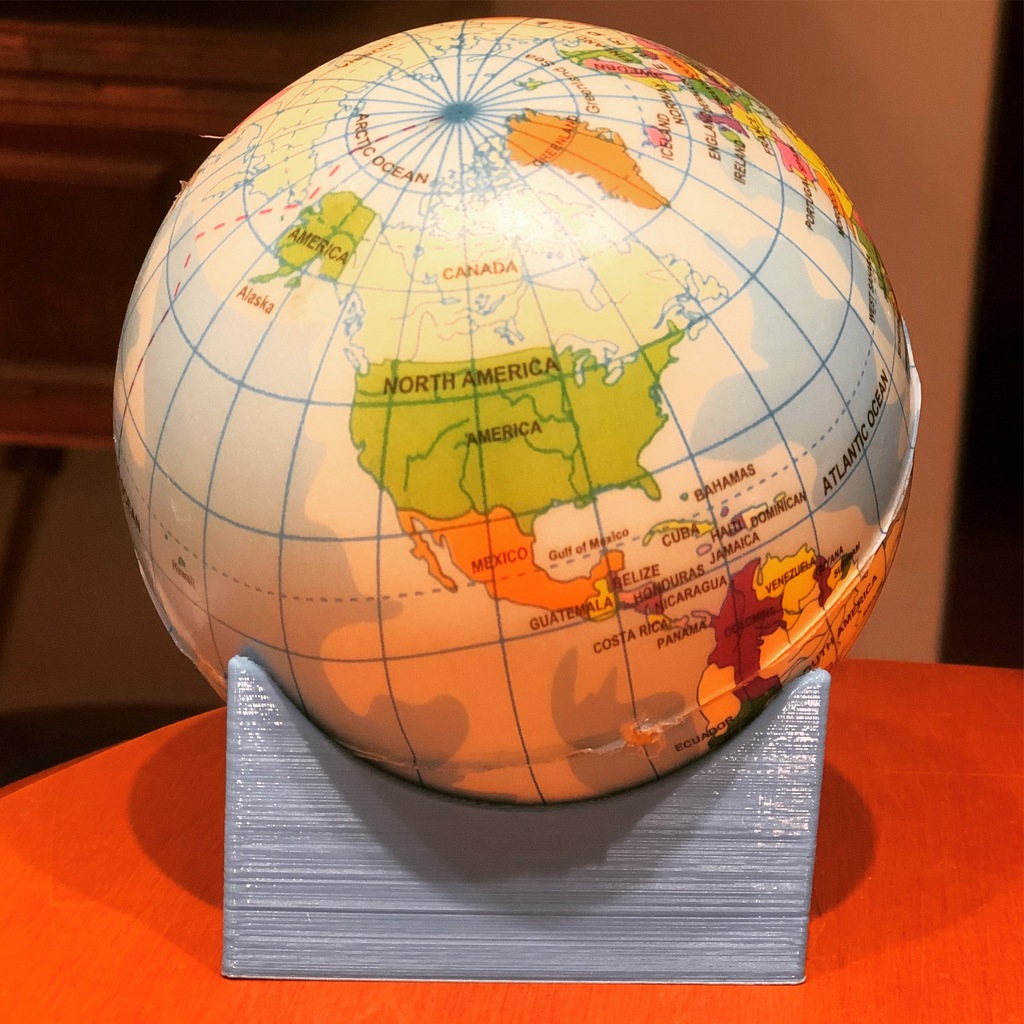 Simple Base for an 100mm Earth Globe