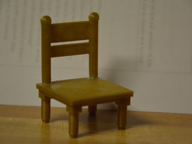 FICHIER pour imprimante 3D : salon - bibliothèque - salle a manger  Dollhouse_Chair_and_Tables__6__preview_featured