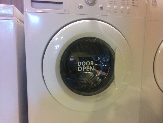 Door Open Sign for Washing Machine