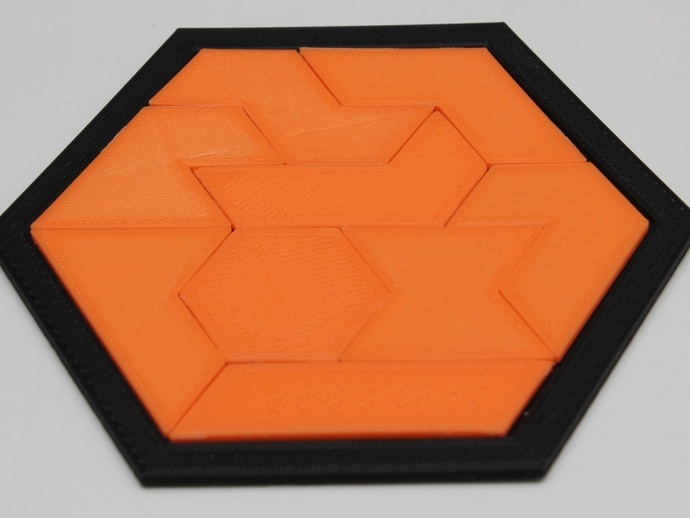 Two hexagon puzzles - five and nine pieces