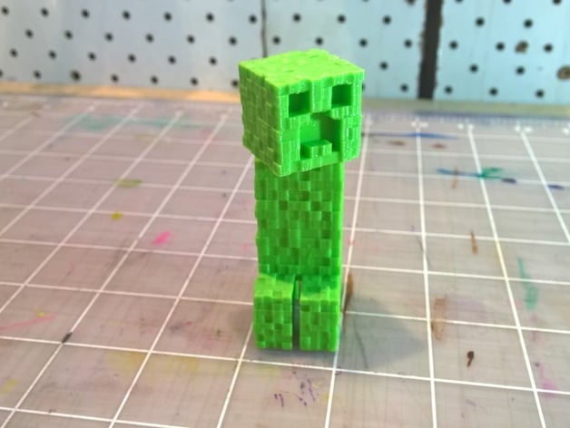 Textured Minecraft Creeper With Moveable Head By Walpeup Thingiverse