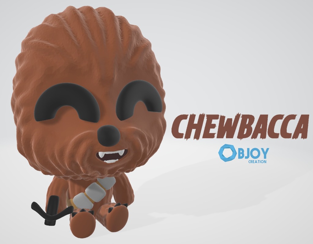 Chewbacca Figure & Keychain - by Objoy Creation