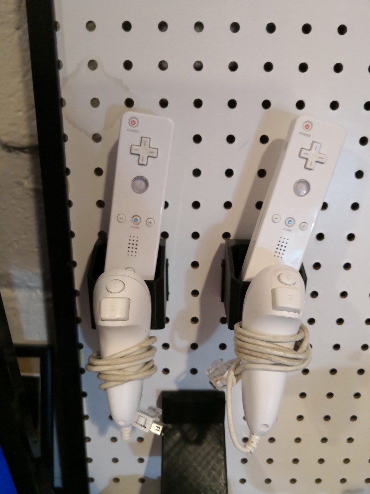 Pegboard Wii Remote Holder