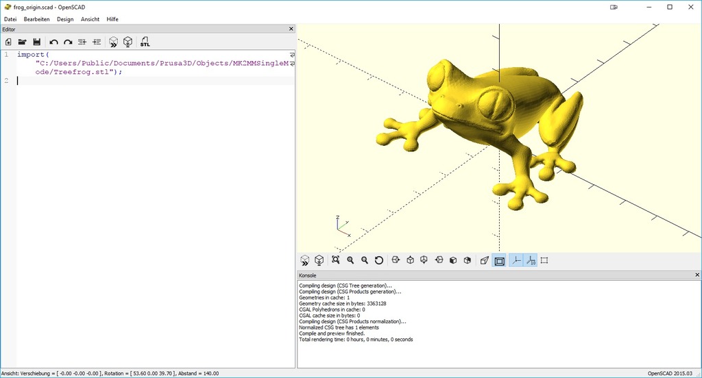 JAVA Application - to Import STL objects to OpenSCAD with point values for editing