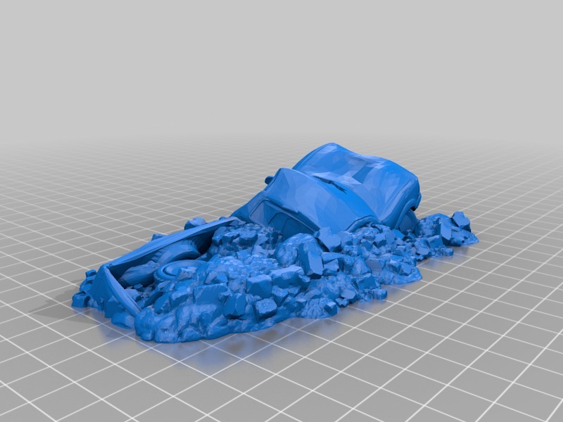 28mm Modular Buildings & Scenery - OpenLOCK 3D Printable #2 - Car Wreck - Kickstarter