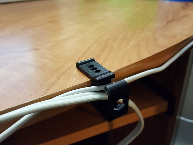 Desk Cable Holder By Wowjaguar Thingiverse