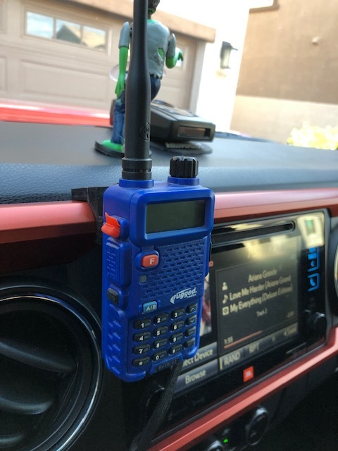 Tacoma dash hand radio mount